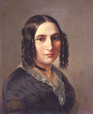 Moritz Daniel Oppenheim Portrait of Fanny Hensel oil painting image